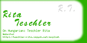 rita teschler business card